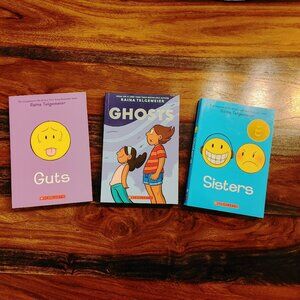 Guts, Ghosts, and Sisters Graphic Novel Books for Kids by Raina Telgameier